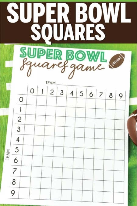 Free Printable Super Bowl Squares Template Play Party Plan