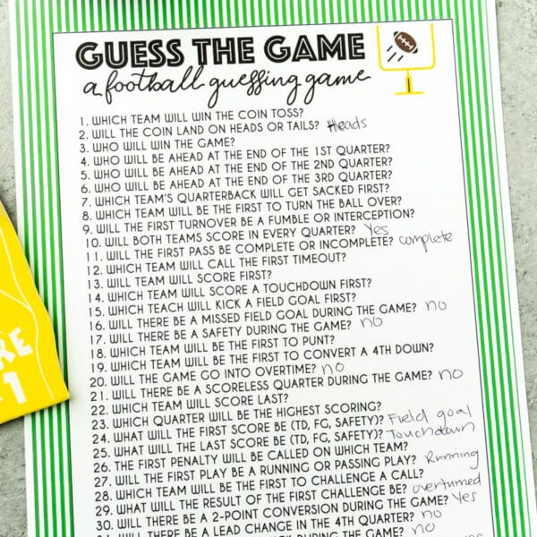 Free Printable Football Bingo Cards - Play Party Plan