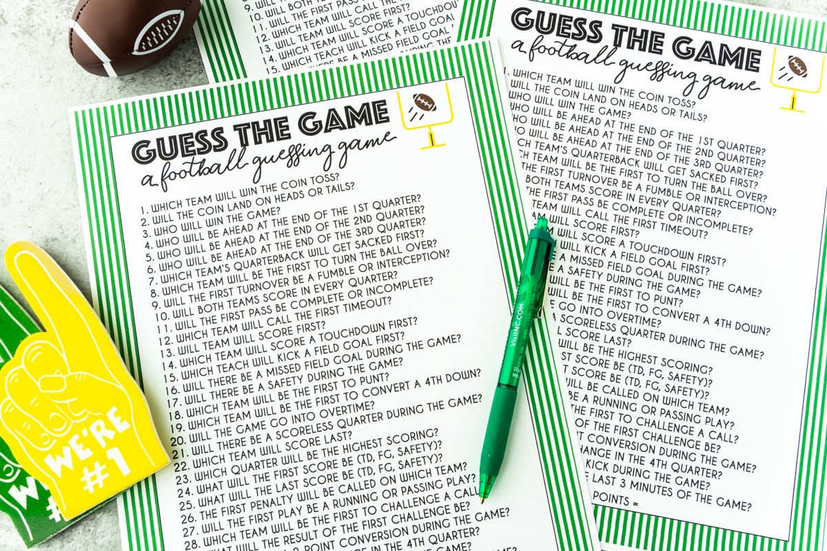 Free Super Bowl Printable Games - Kara Creates