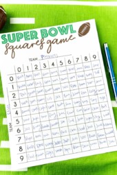 Free Printable Super Bowl Squares Template - Play Party Plan