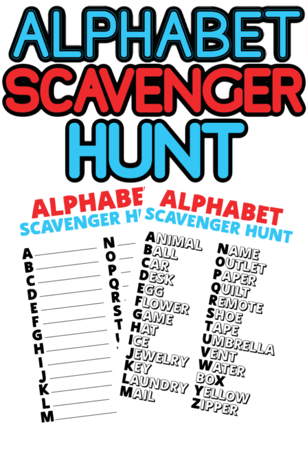 Free Printable Alphabet Scavenger Hunt - Play Party Plan