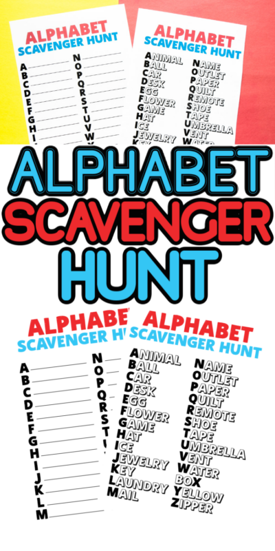 Free Printable Alphabet Scavenger Hunt - Play Party Plan