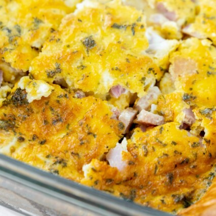 Easy Sausage and Egg Breakfast Casserole with Bread - Play Party Plan