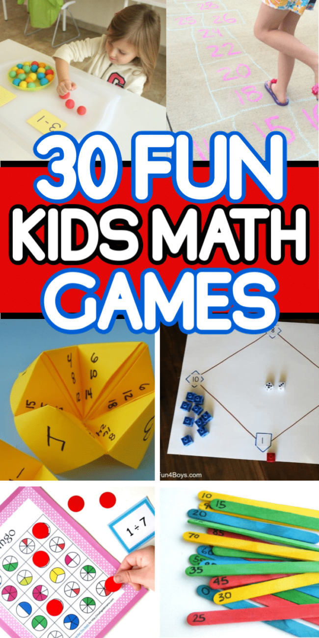 30 Super Fun Math Games For Kids - Play Party Plan