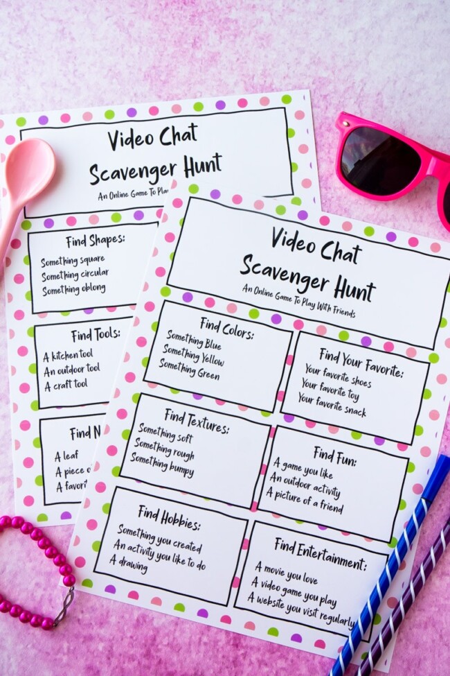 Video Scavenger Hunt Ideas {Free Printable!} - Play Party Plan