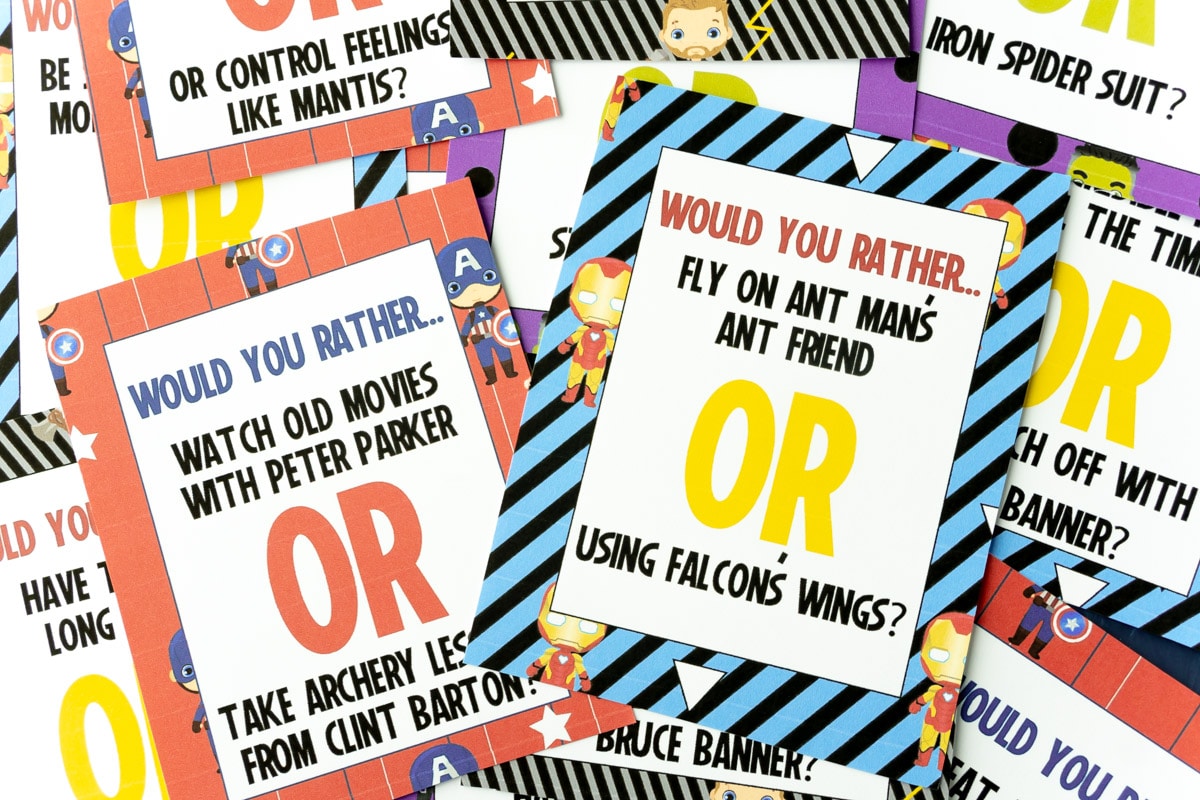 50  Marvel Would You Rather Questions  Free Printable  - 57