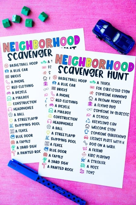 Neighborhood Scavenger Hunt for Kids {Free Printable} - Play Party Plan