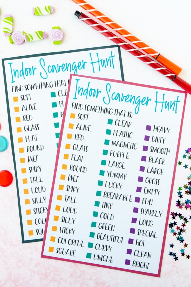 Free Printable Indoor Scavenger Hunt for Kids - Play Party Plan