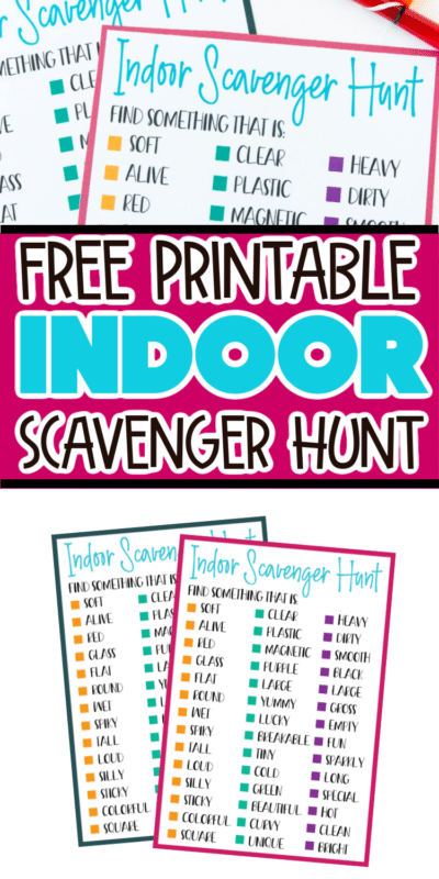 Free Printable Indoor Scavenger Hunt for Kids - Play Party Plan