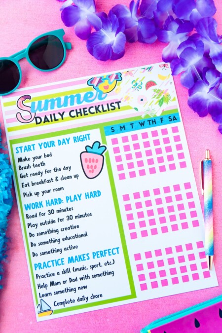 Free Printable Summer Chore Chart {6 Versions} - Play Party Plan