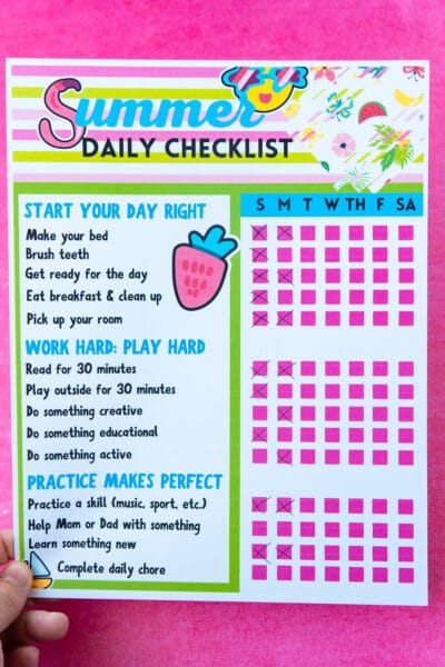 Free Printable Summer Chore Chart {6 Versions} - Play Party Plan