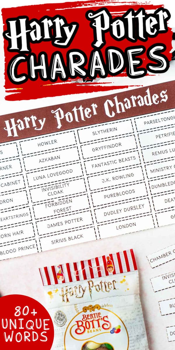 Harry Potter Charades Words {Free Printable!} - Play Party Plan