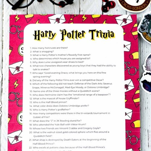 Harry Potter Charades Words {Free Printable!} - Play Party Plan