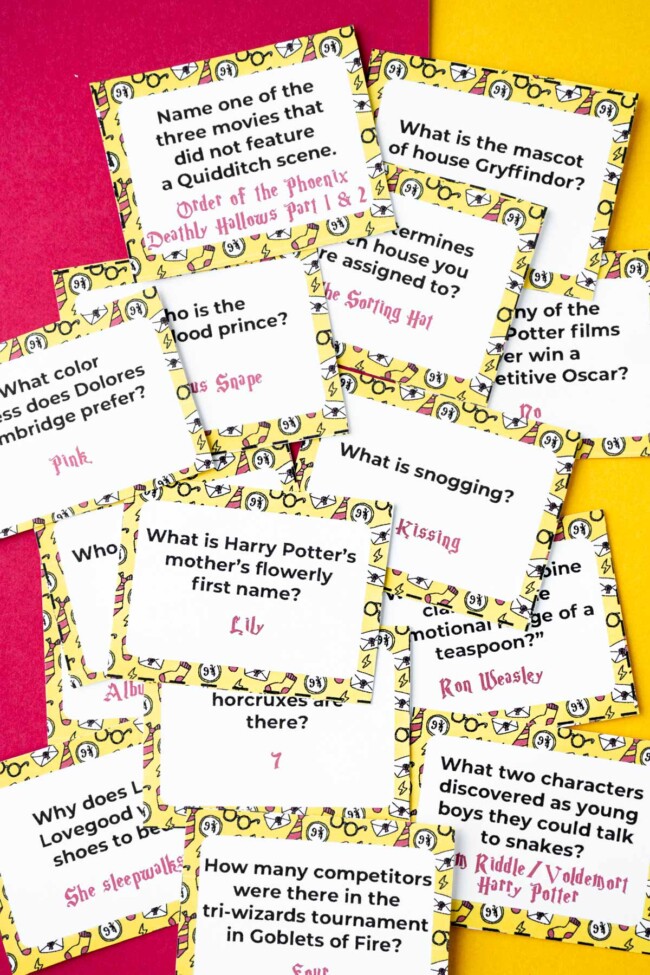 51 Harry Potter Trivia Questions (Free Printable Quiz) - Play Party Plan