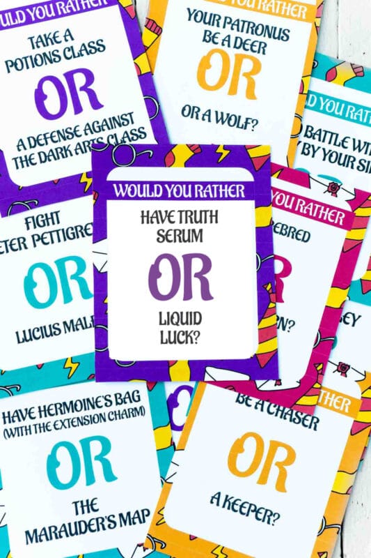 50 Harry Potter Would You Rather Questions {Free Printable} - Play ...