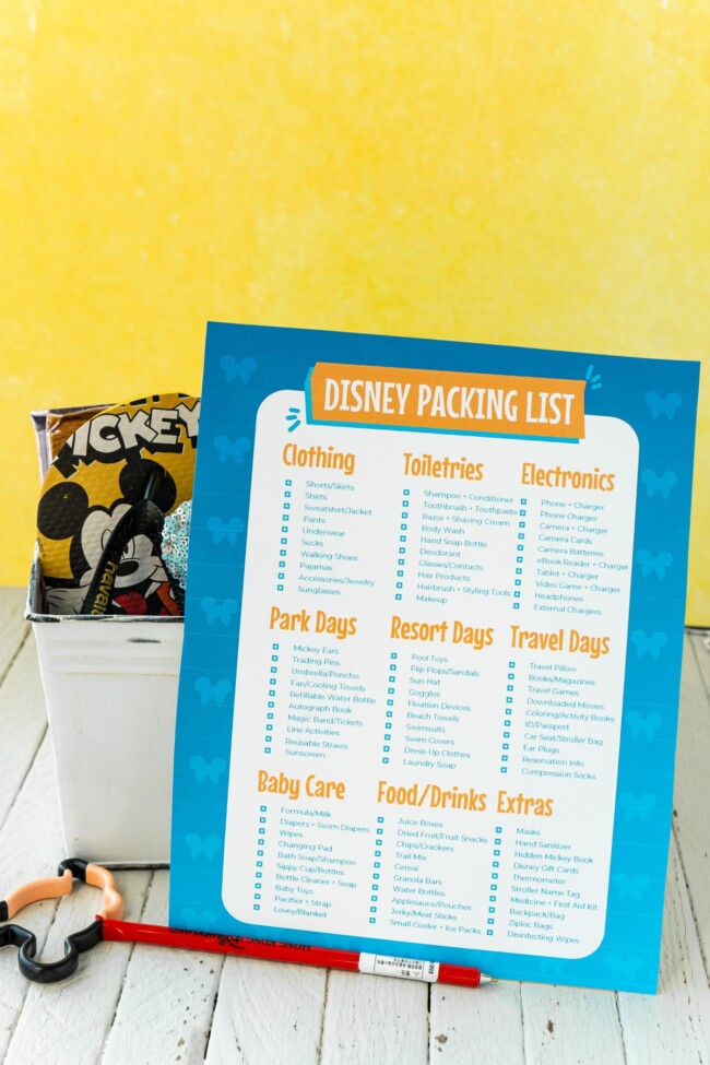 free printable disney packing list updated for 2021