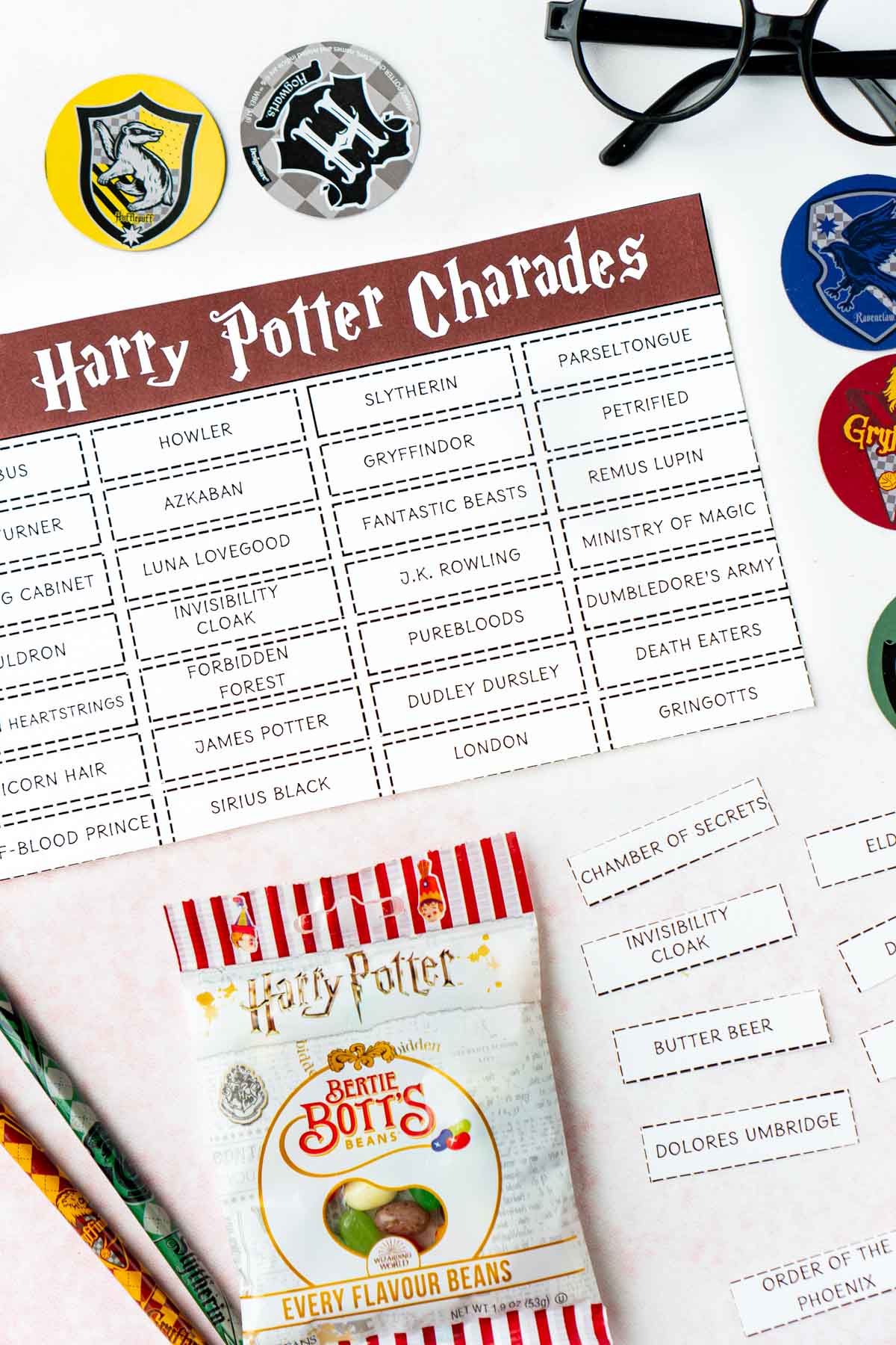 Harry Potter Charades Words  Free Printable   - 18