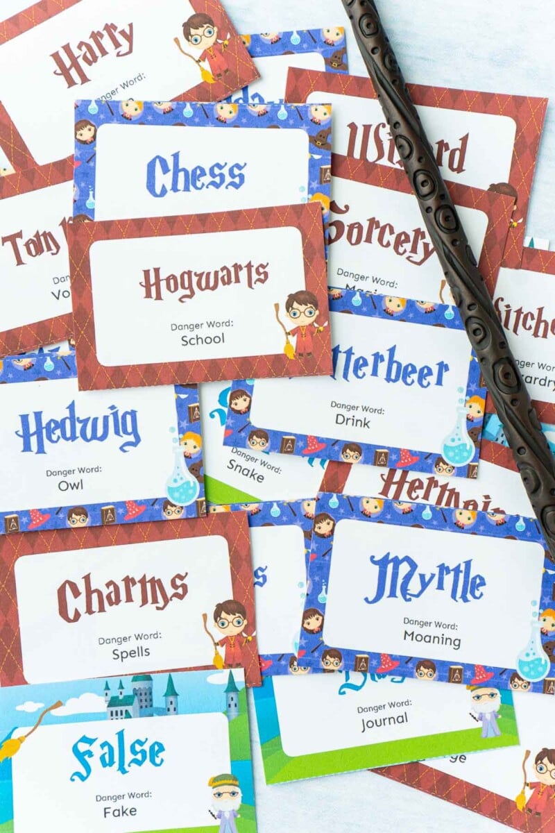 harry potter danger word game free printable play party plan
