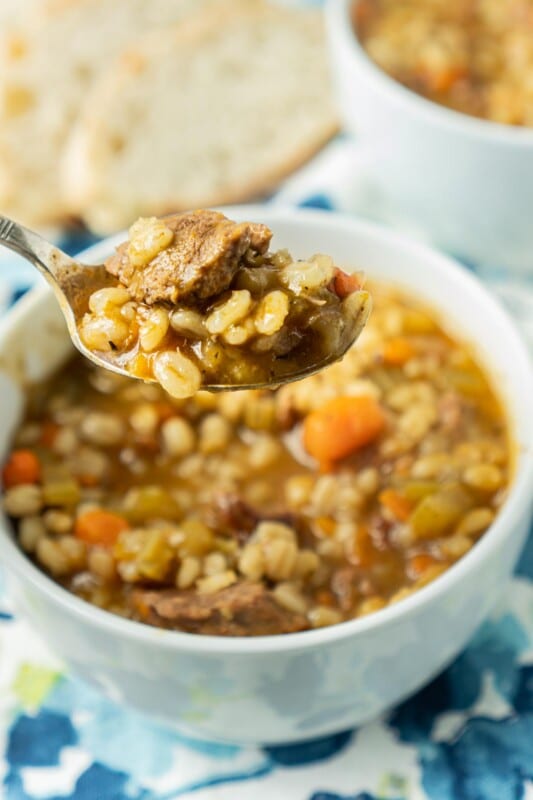 The Best Beef Barley Soup - Play Party Plan