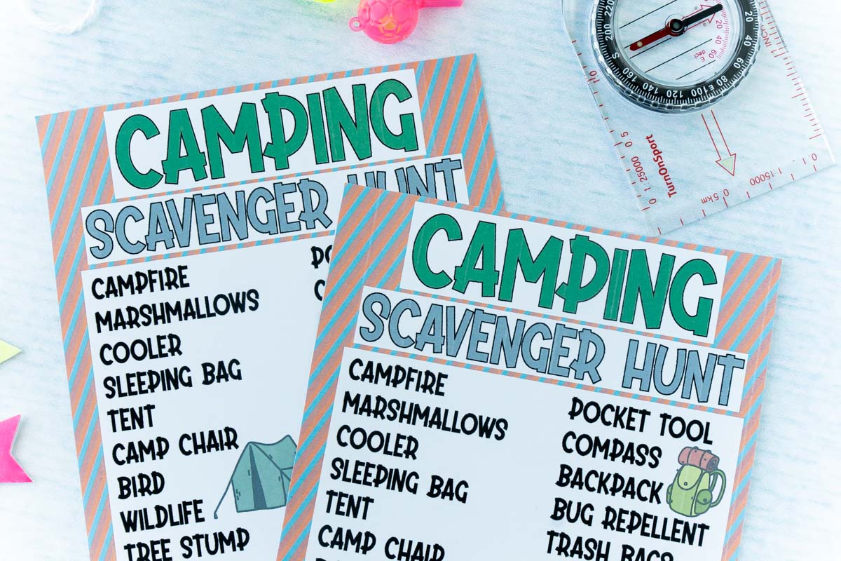 Free Printable Camping Scavenger Hunt - 54