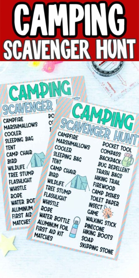 Free Printable Camping Scavenger Hunt - Play Party Plan