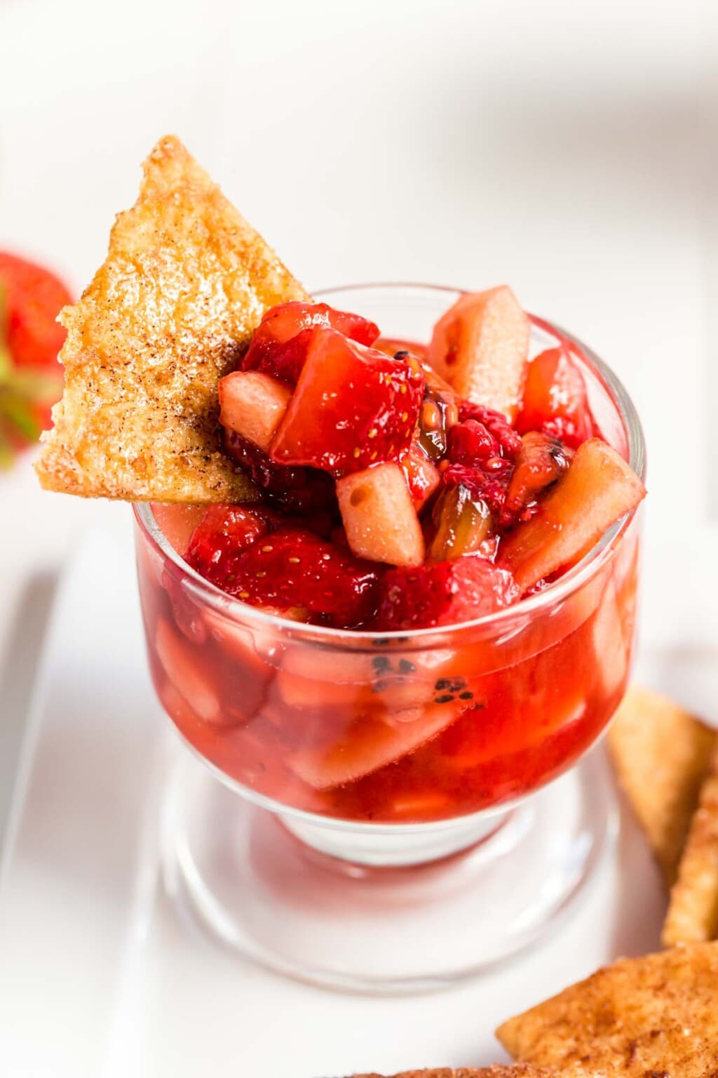 Easy Fruit Salsa with Homemade Cinnamon Chips - Play Party Plan