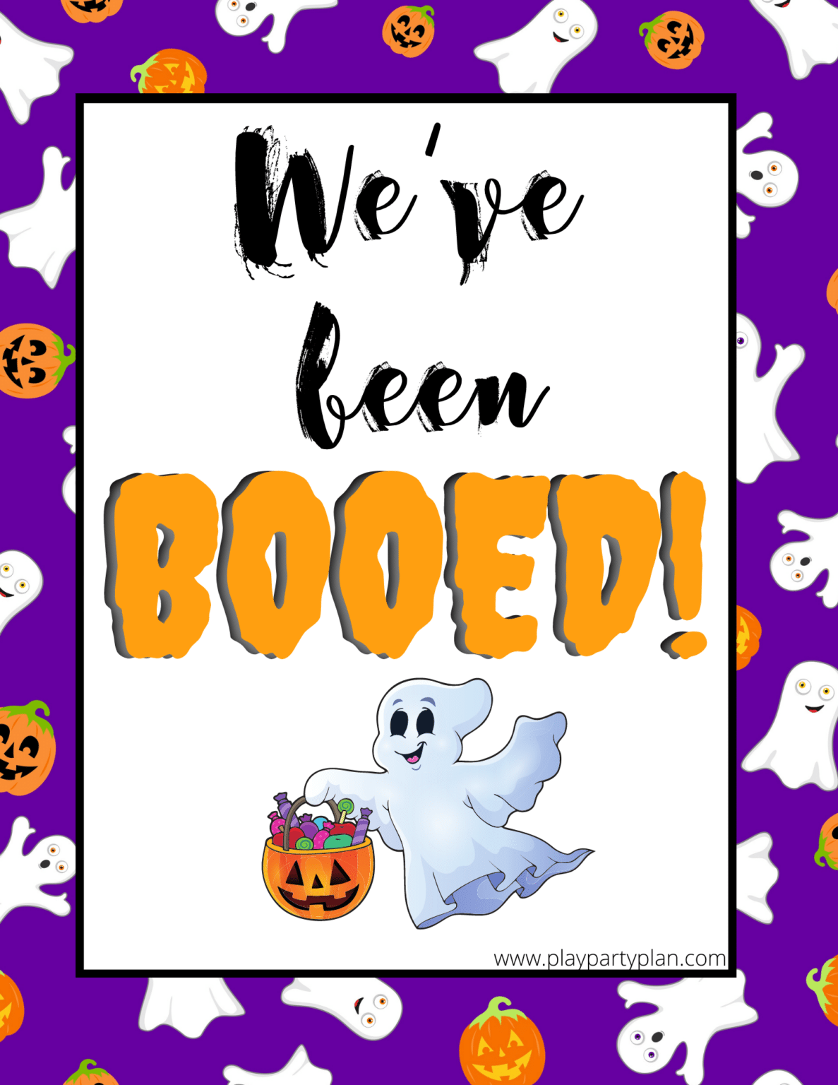 Free You've Been Booed Signs & Halloween Boo Ideas Play Party Plan