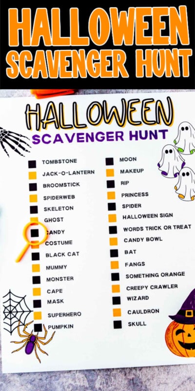 Free Printable Neighborhood Halloween Scavenger Hunt - 43