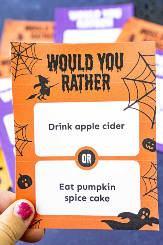 Halloween Would You Rather Questions Free Printable Kids —