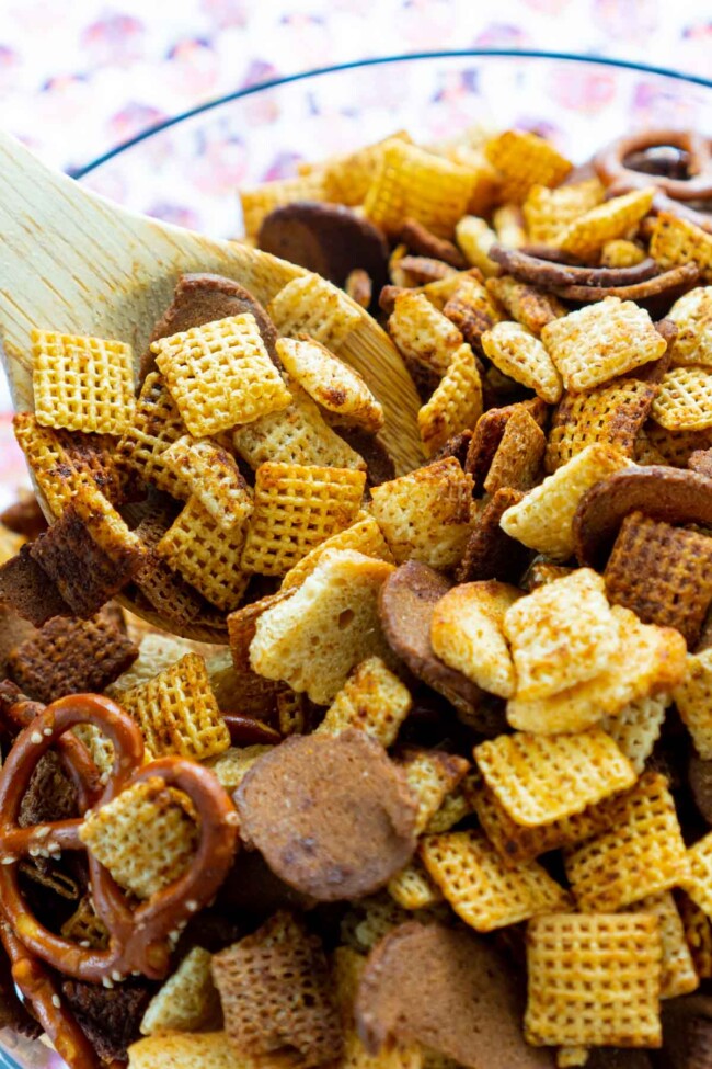 The Best Homemade Chex Mix Recipe (Oven Baked) - Play Party Plan