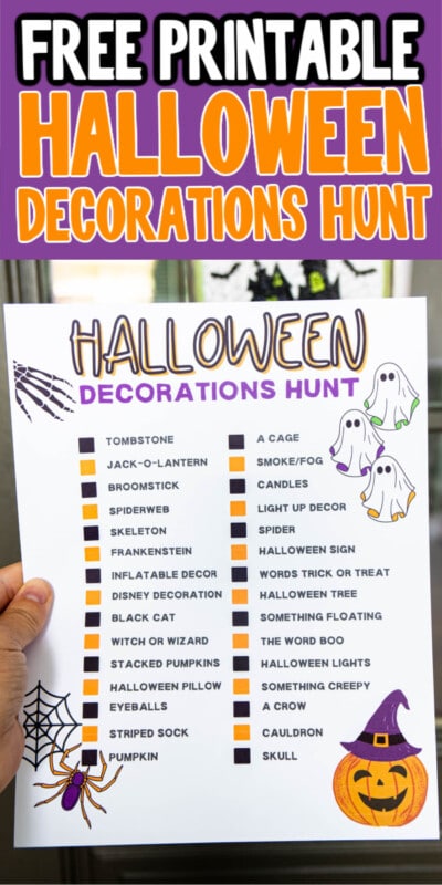 Free Printable Neighborhood Halloween Scavenger Hunt - 24