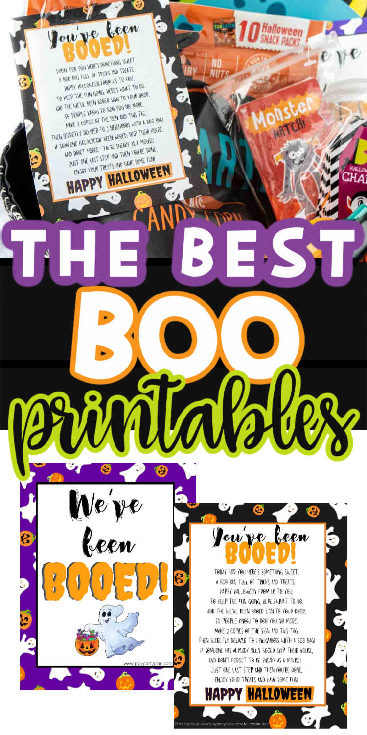 Free You've Been Booed Signs & Halloween Boo Ideas - Play Party Plan