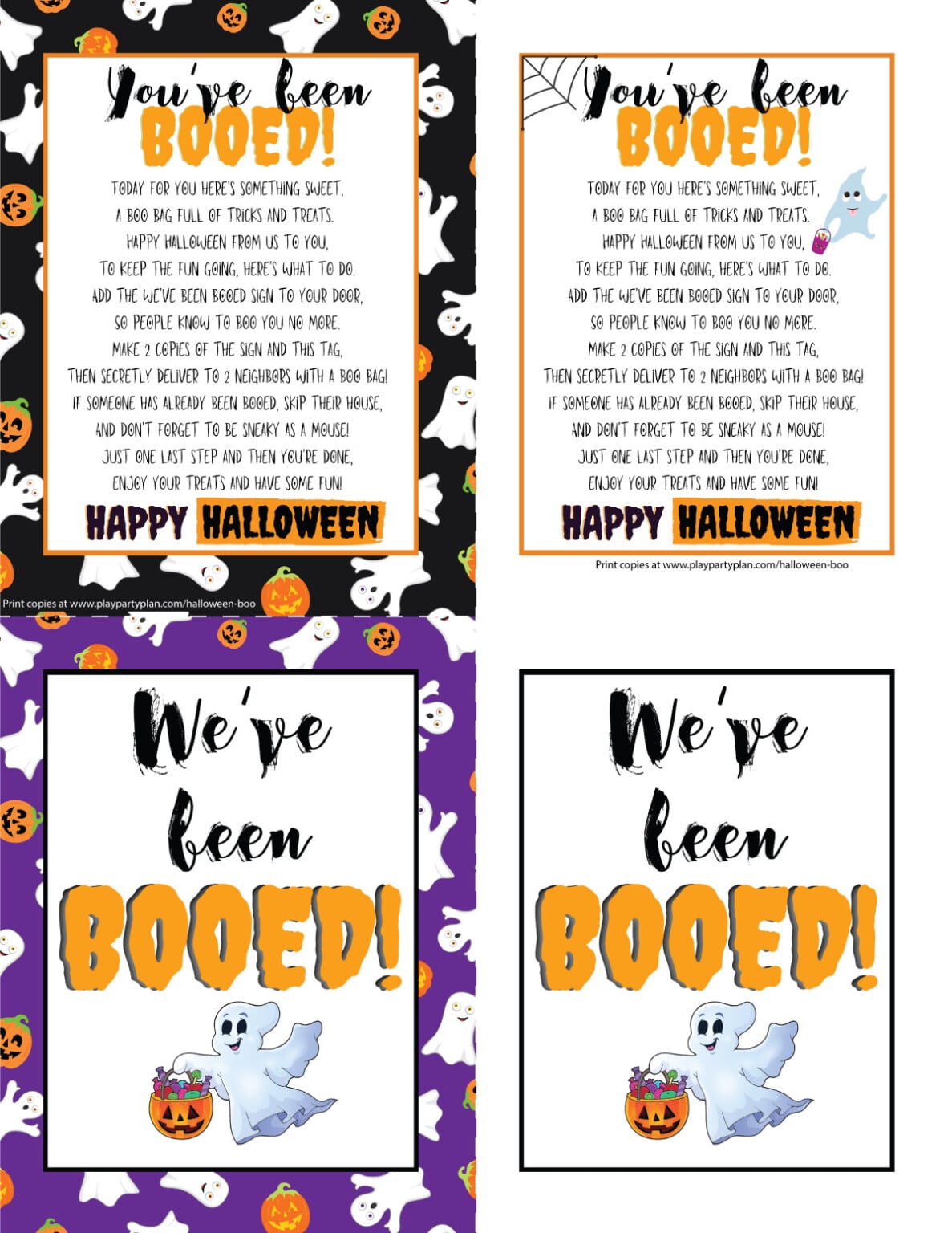 Free You've Been Booed Signs & Halloween Boo Ideas - Play Party Plan