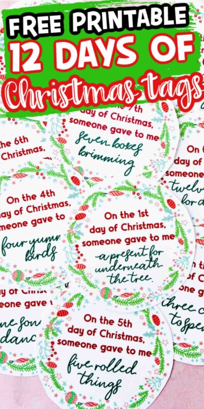 Creative 12 Days of Christmas Gifts   FREE Gift Tags - 58