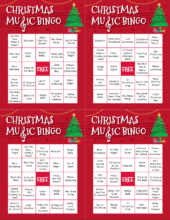 Free Printable Christmas Music Bingo Cards - Play Party Plan