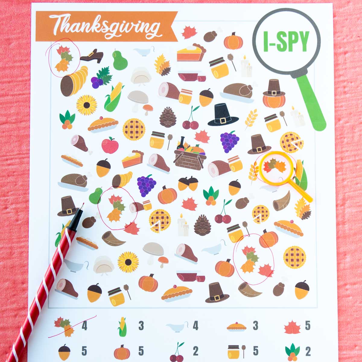 Free Printable Thanksgiving i Spy Game