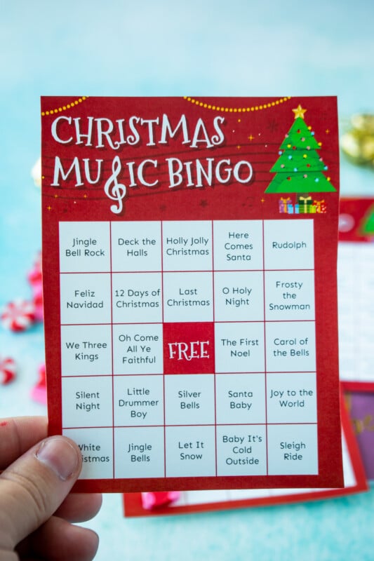 Free Printable Christmas Music Bingo Cards Play Party Plan