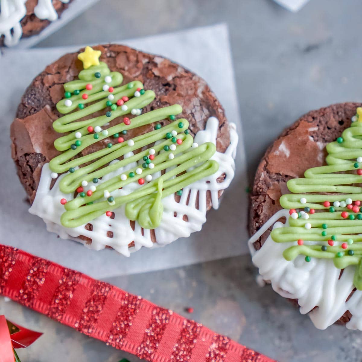 Christmas Tree Brownies