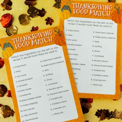 Free Printable Thanksgiving Dice Game - Play Party Plan