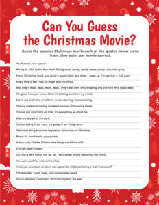 3 Christmas Movie Trivia Games {Free Printable} - Play Party Plan