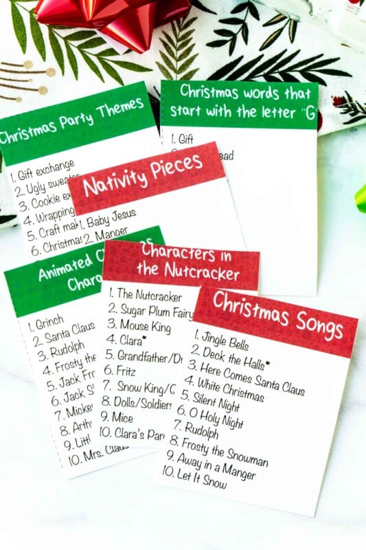 Fun Christmas Outburst Game {Free Printable!} - Play Party Plan