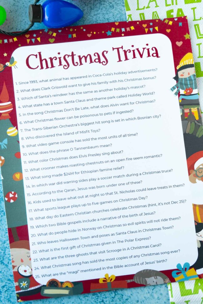 75+ Christmas Trivia Questions {Free Printable!} Play Party Plan