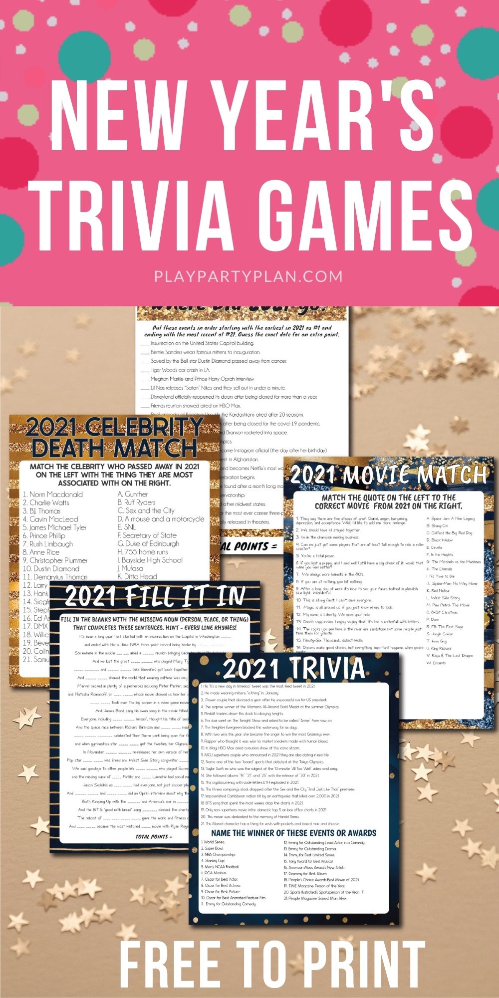 Free Printable 2022 New Year's Trivia Games Play Party Plan