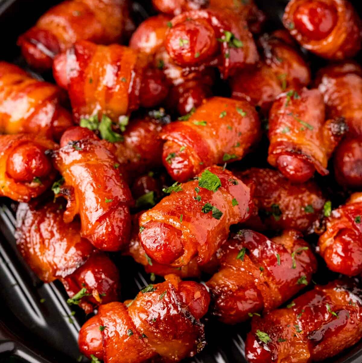 Honey Glazed Bacon Wrapped Smokies