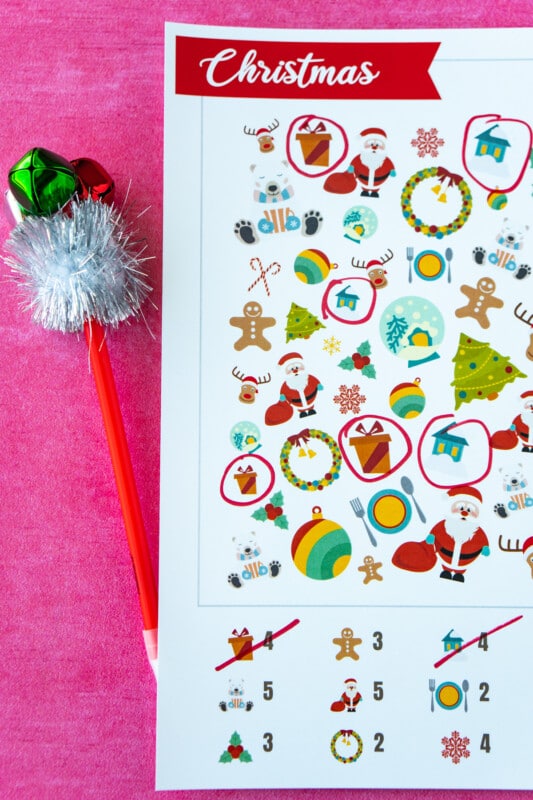 Free Printable Christmas i-Spy Game for Kids - Play Party Plan