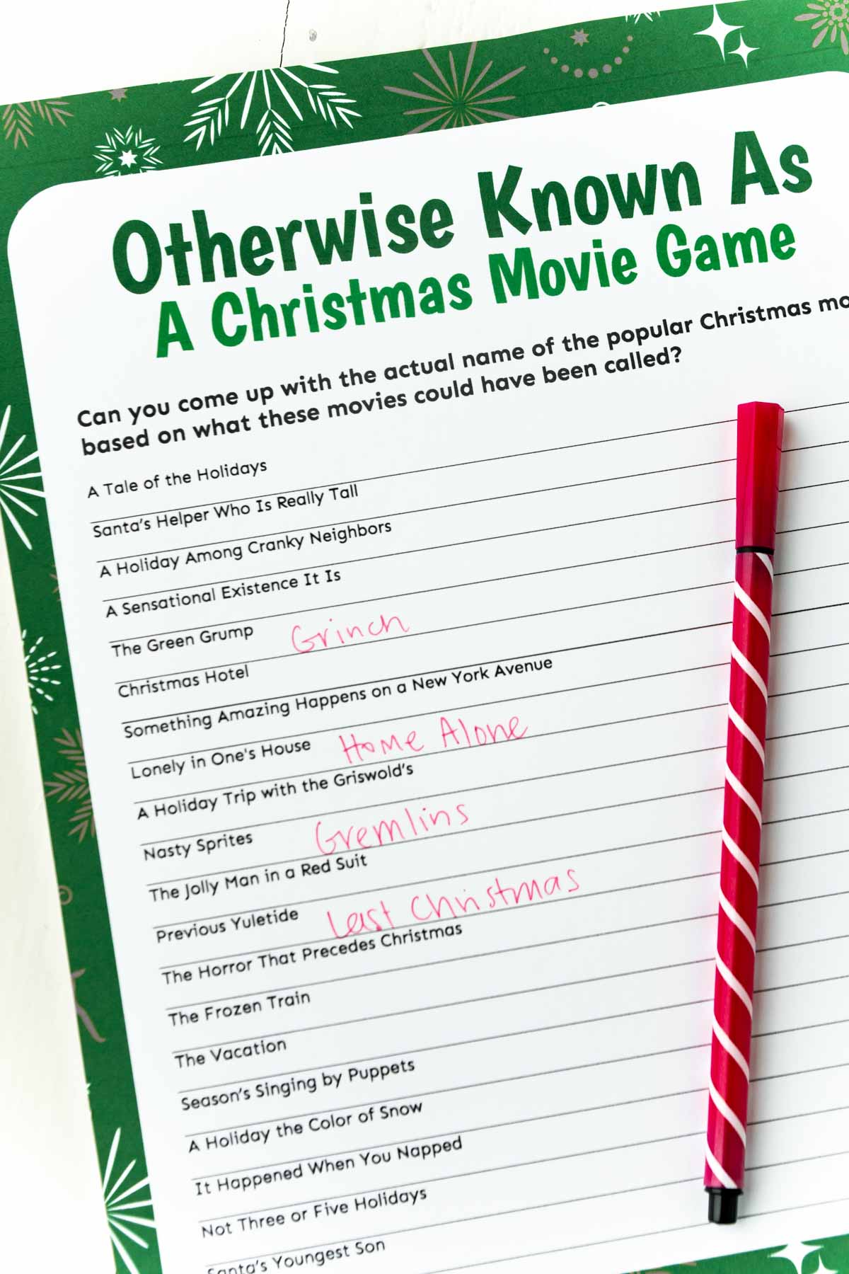 3 Christmas Movie Trivia Games  Free Printable  - 16