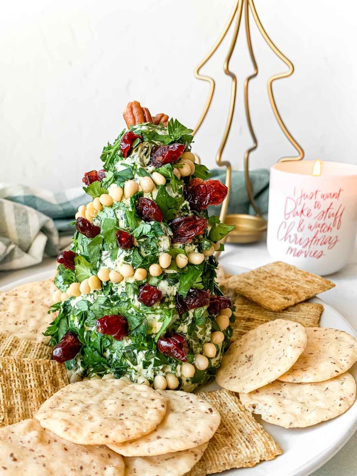 Easy Christmas Tree Cheese Ball - Play Party Plan