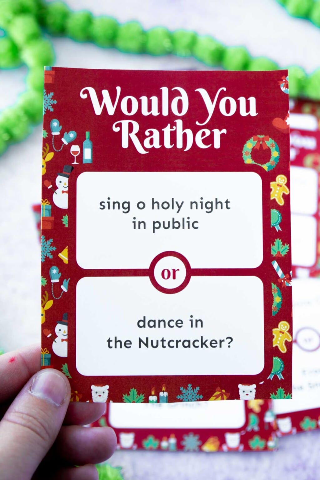 75 Christmas Would You Rather Questions & Game Play Party Plan