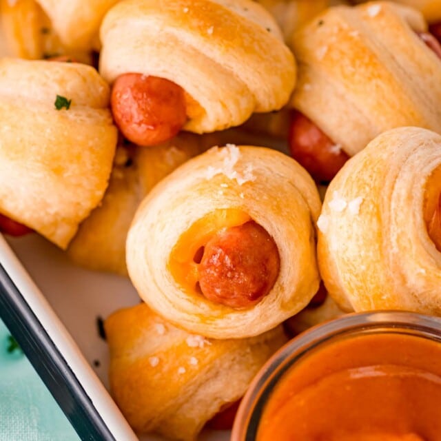 Easy Cheddar Pigs in a Blanket - Play Party Plan