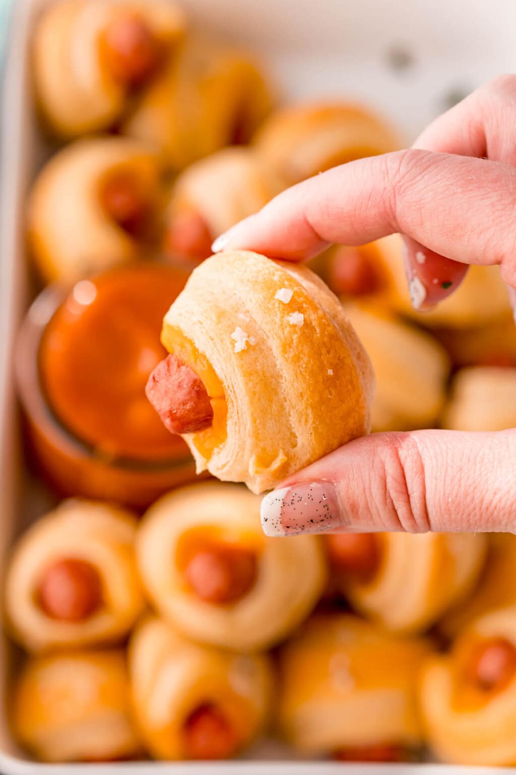 Easy Cheddar Pigs in a Blanket Play Party Plan